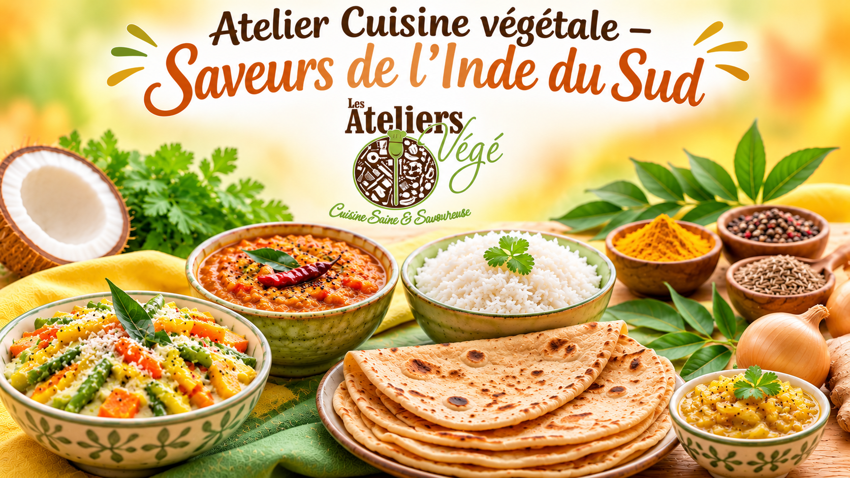 Cours de cuisine végétale (vegan) Cuisine de l'Inde du Sud à Barr (67)