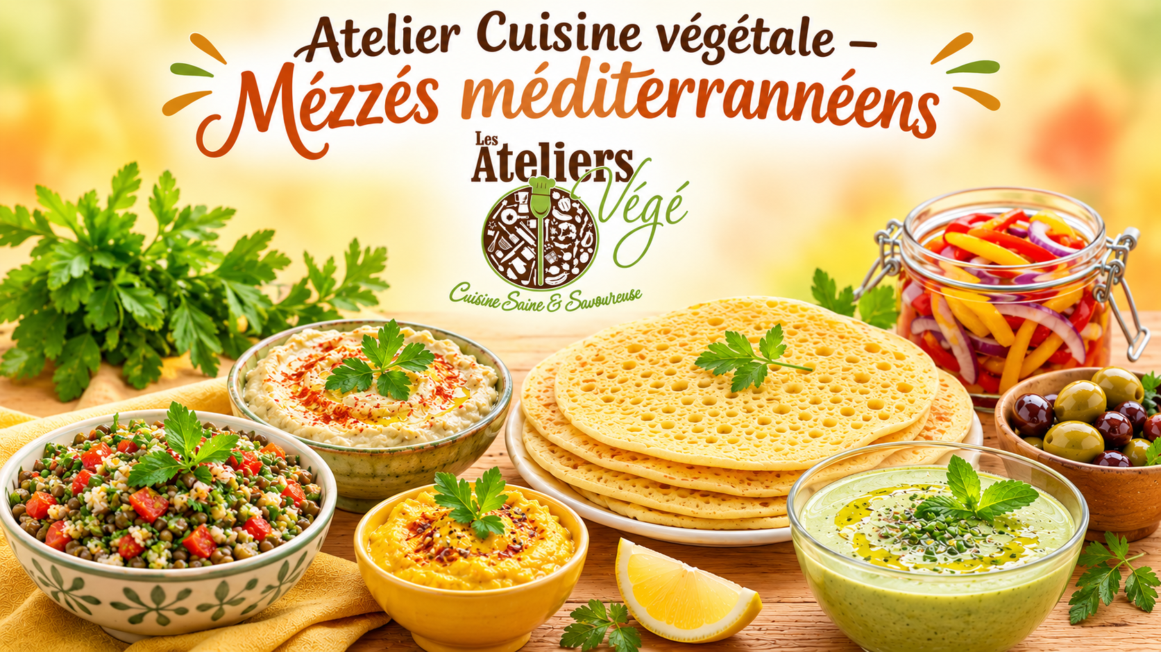 Cours de cuisine végétale (vegan) Mézzés méditerranéens à Barr (67)