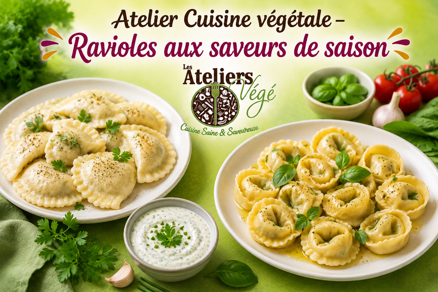 Cours de cuisine végétale (vegan) Ravioles de saveurs de saison à Barr (67)