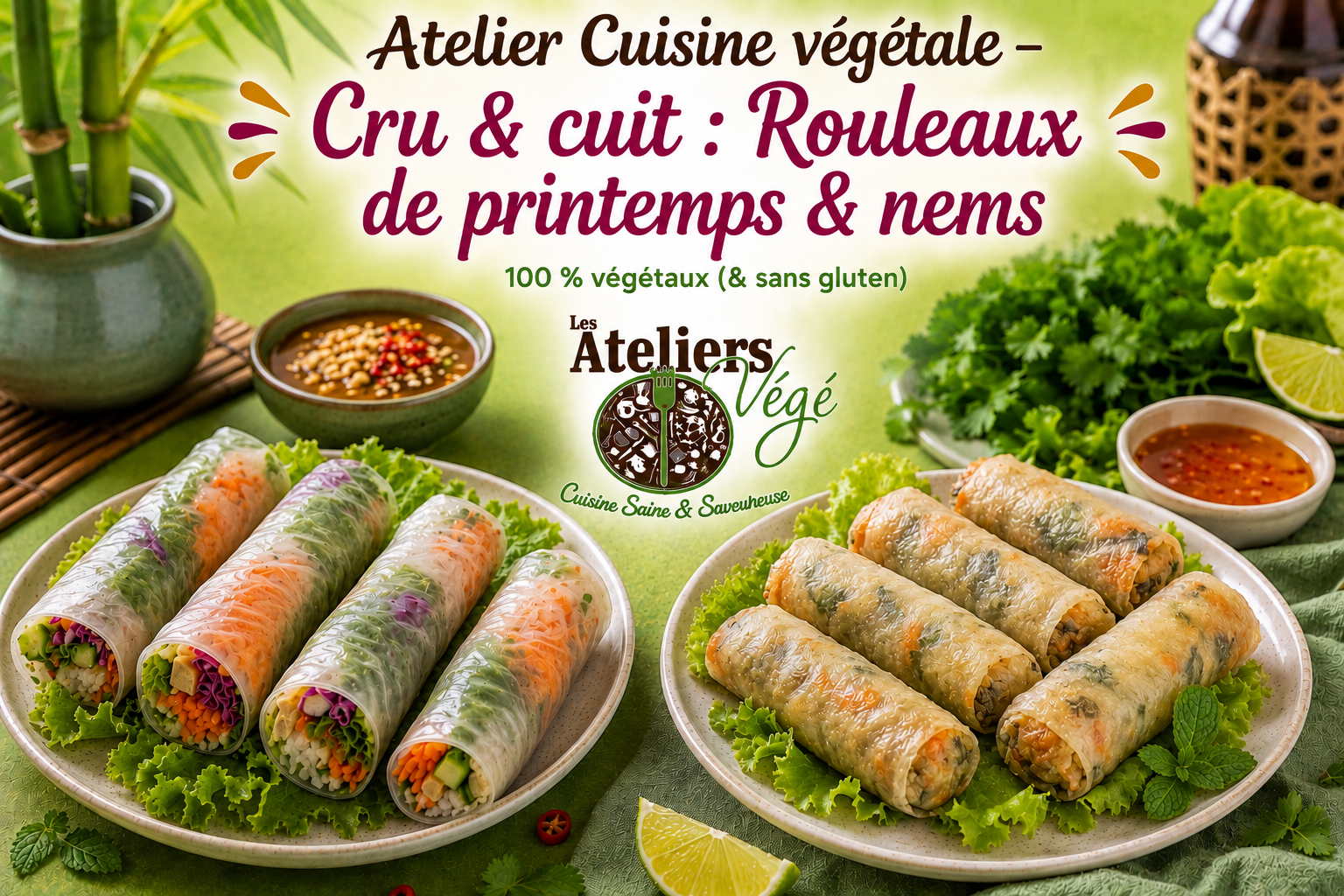 Cours de cuisine végétale (vegan) Spring Rolls & Nems à Barr (67)