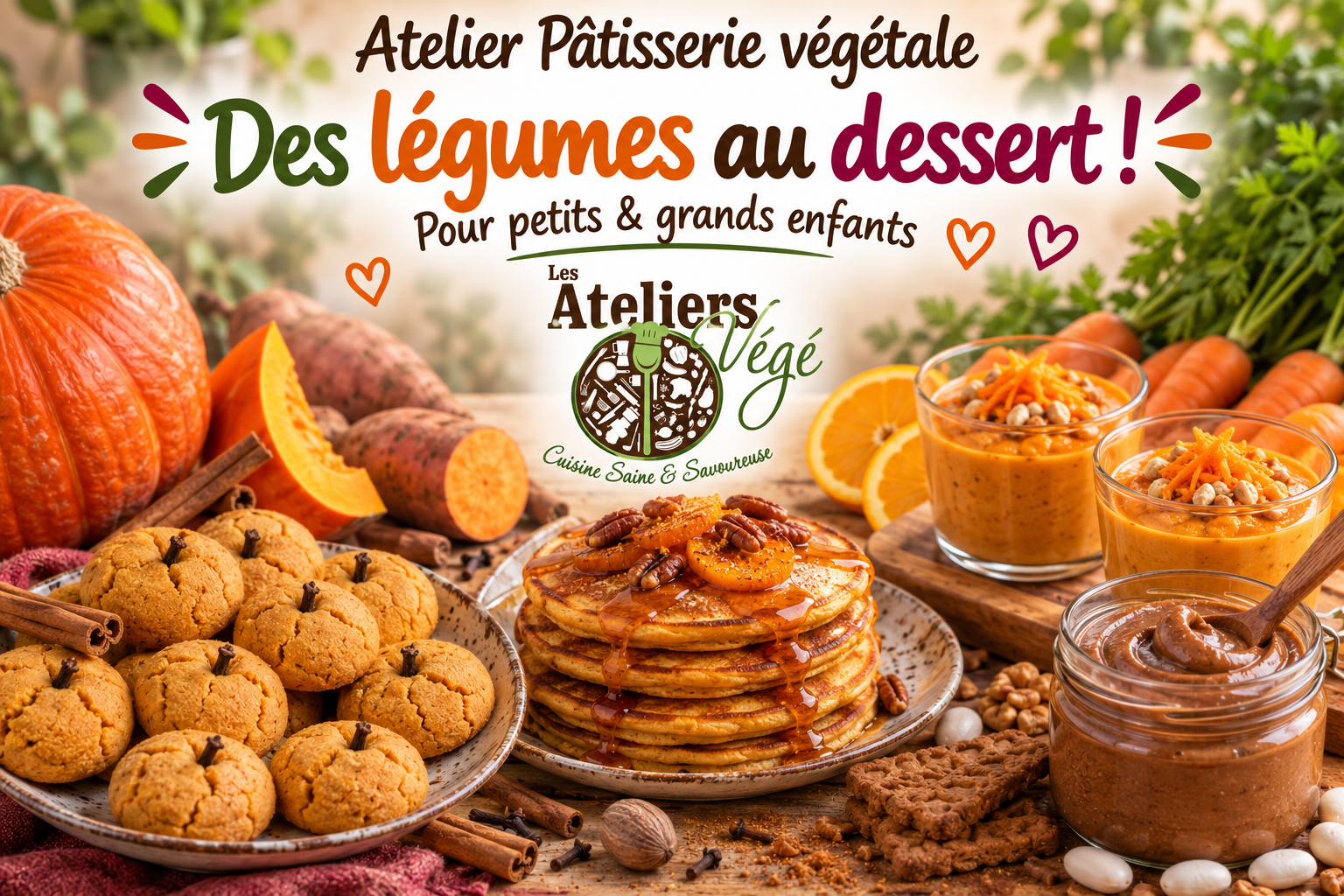 Cours de pâtisserie végétale (vegan) Des légumes au dessert ! à Barr (67)