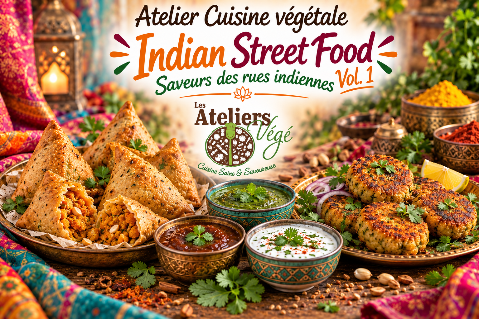 Cours de cuisine végétale (vegan) Indian Street Food à Barr (67)