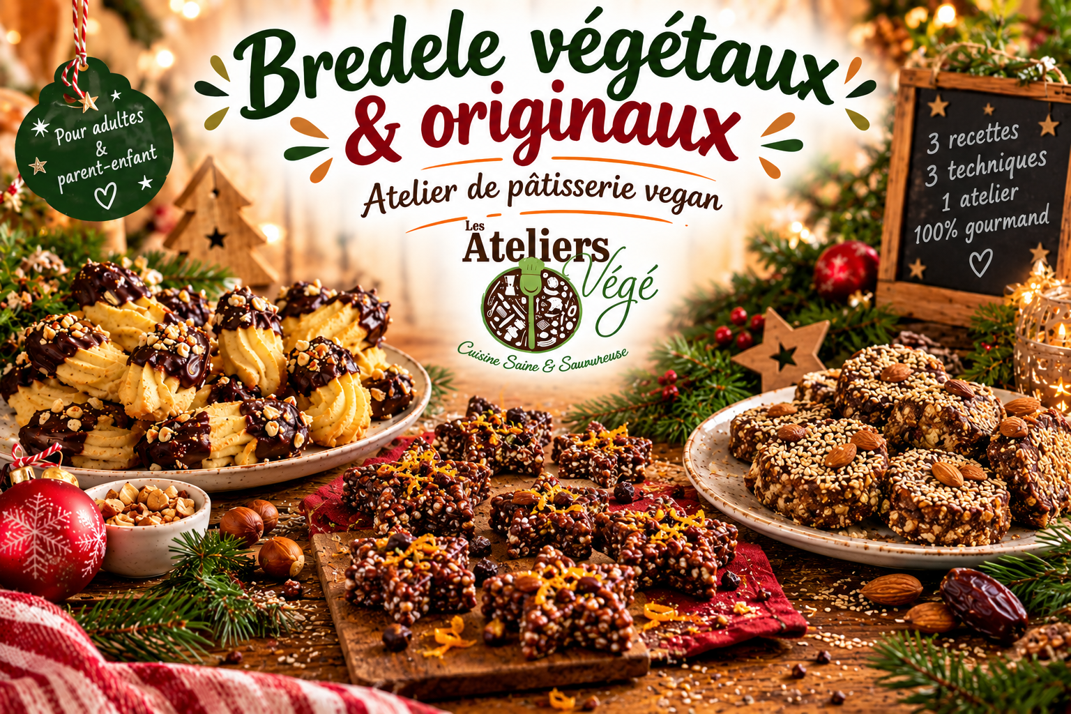 Cours de pâtisserie végétale (vegan) Bredele vegan à Barr (67)