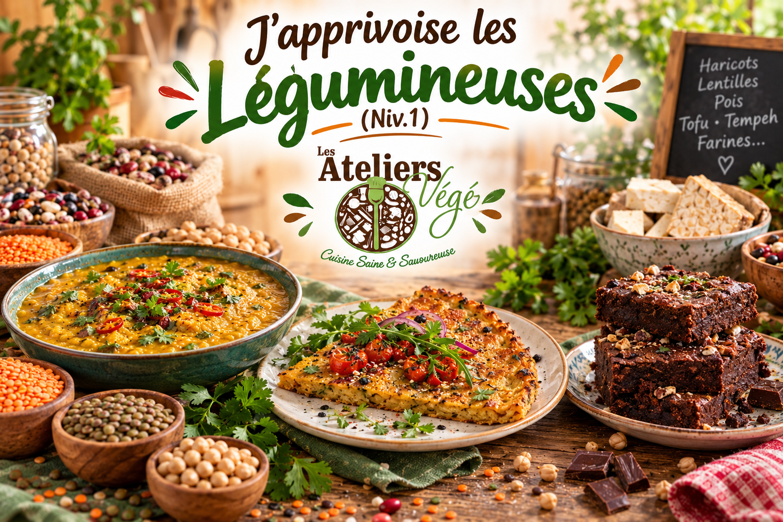 Cours de cuisine végétale (vegan) Légumineuses 1 à Barr (67)