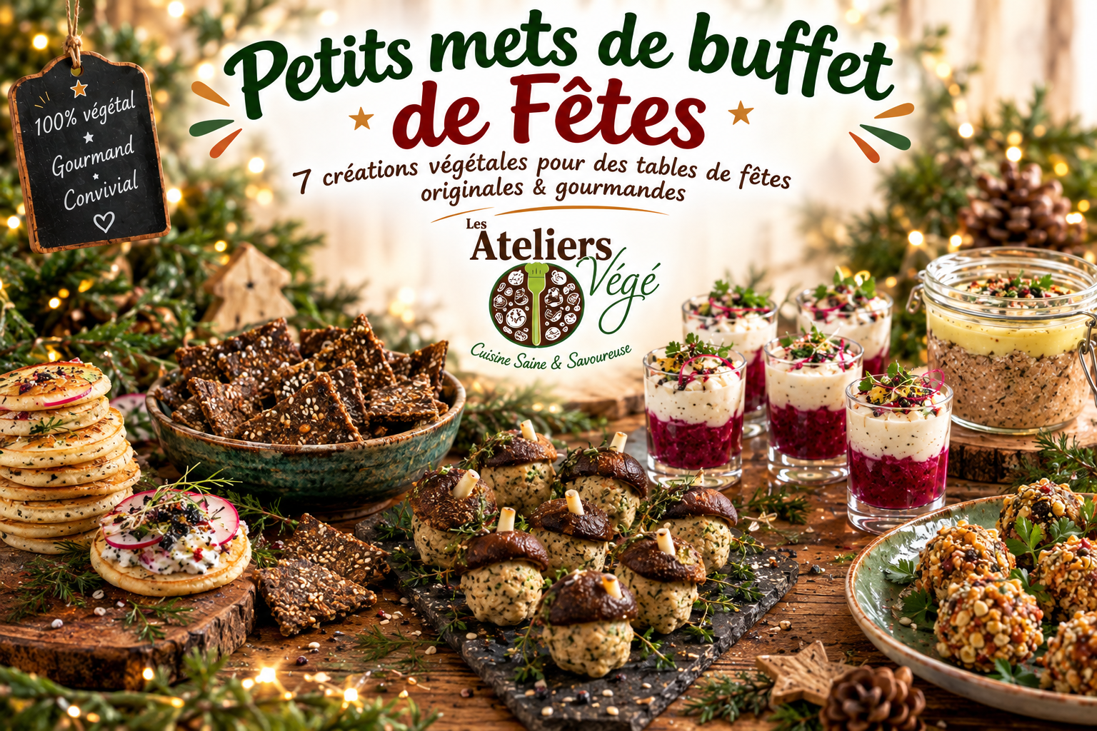 Cours de cuisine végétale (vegan) Petits mets de buffet de fêtes à Barr (67)
