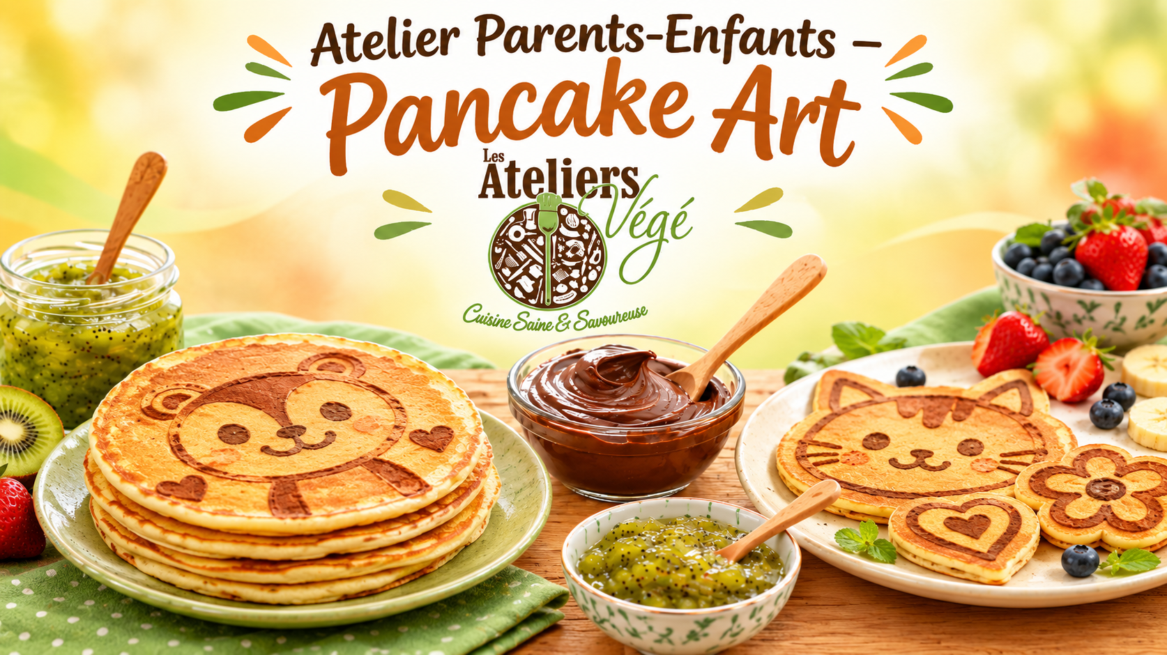 Cours de pâtisserie végétale (vegan) Parents & Enfants : Pancake art à Barr (67)